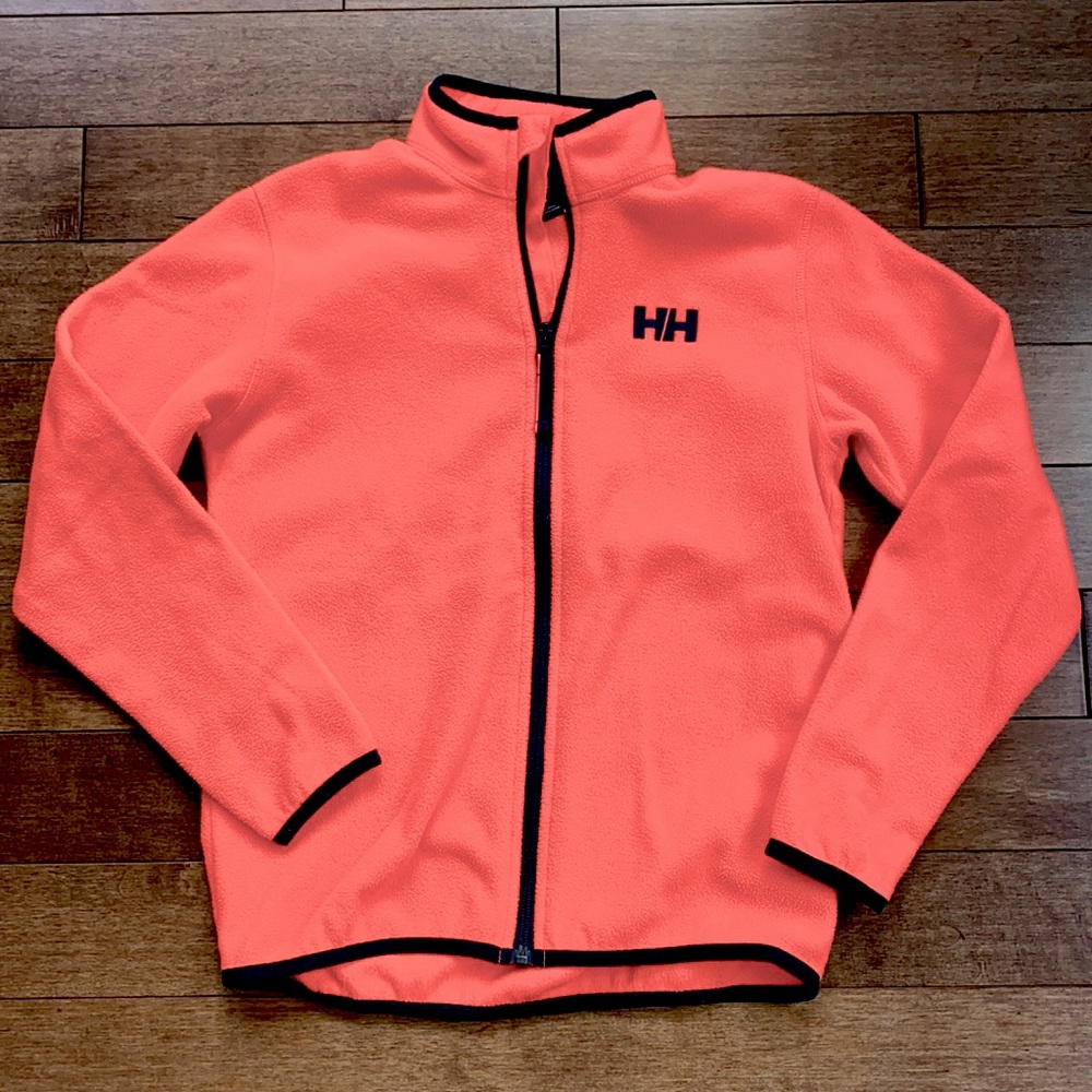 Helly Hansen Neon Coral Kids Fleece Jacket Size 12